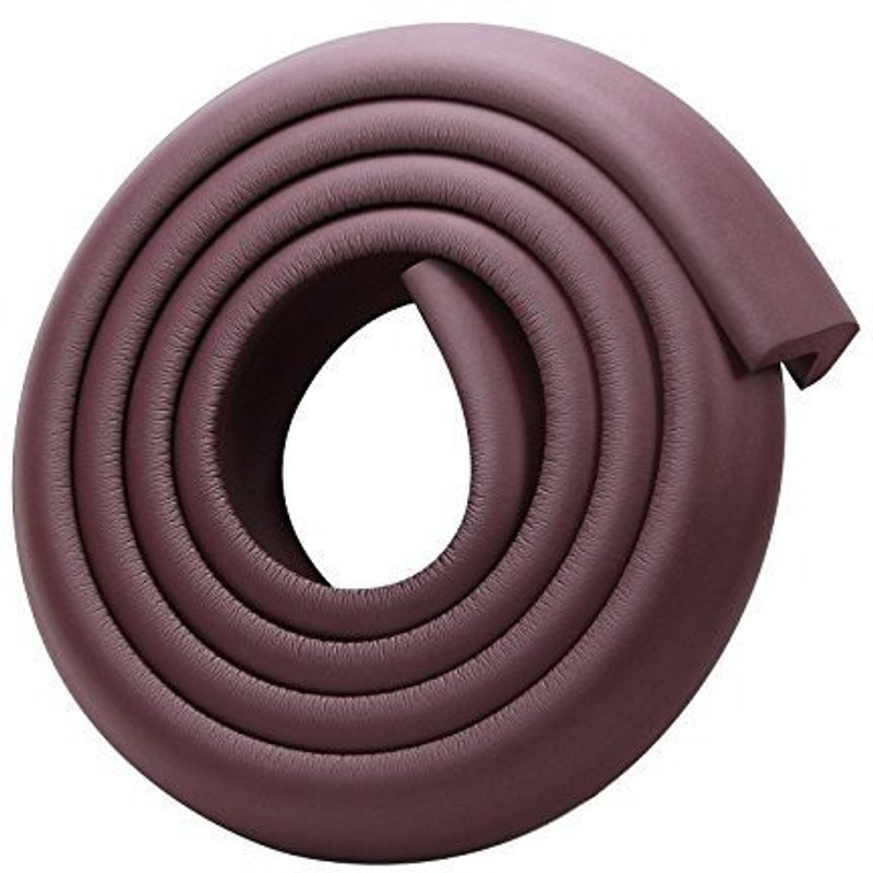 BOXOT IMPEX Safety Strip Furniture Edge Guard Cushion Corner Cover (2 Meter/ 6.5 feet) Tape(Brown)