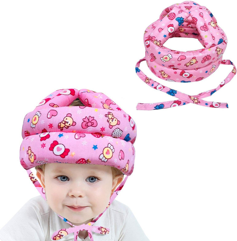 Safe-o-kid Baby Safety Cotton Helmet Head Protection Cushion Bumper for Infant/Toddler(Pink)
