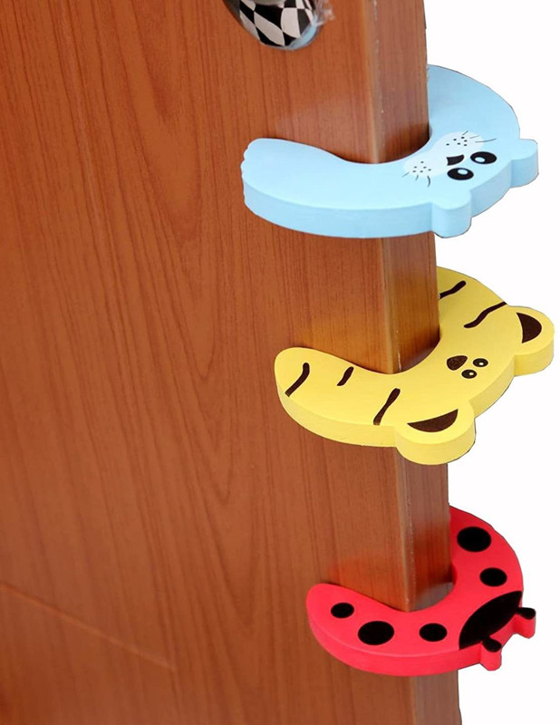 Antoj Door Stopper & Guard Protection Jammer for Kids/Baby/ Child for Baby Safety 3pc(Multicolor)