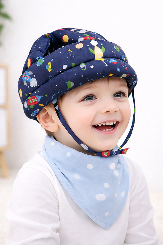 Omsurajiya Baby Safety Helmet for Baby Crawalig and Walking(Dark Blue)