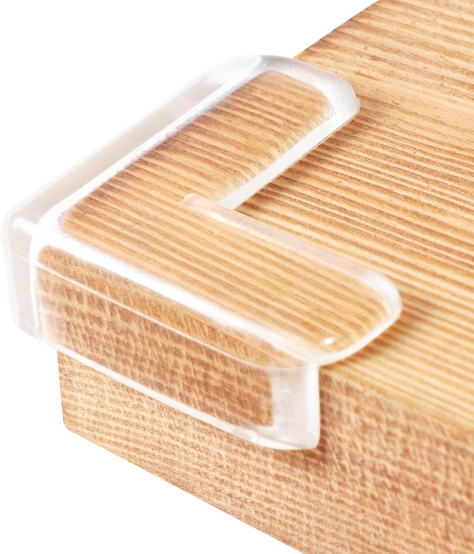 WOKO (4 Pcs) Table, Bad Corner Protector, Baby Safety, Proofing, V Shape Soft Guards(Transparent)