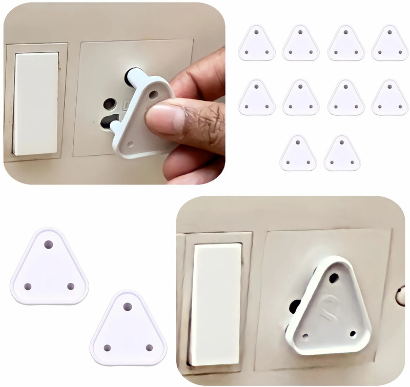 KidDough Baby Proofing Electrical Socket Plug Cover Guards(Pack of 12, White)(White)