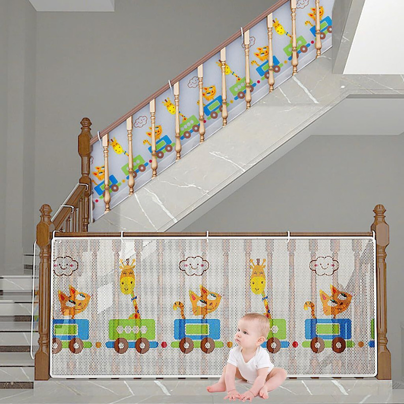 HASTHIP Balcony Stairway Child Safety Net Dense Mesh Protector(Yellow)