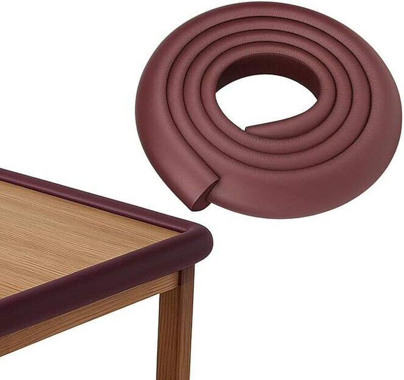 AWEJOY Baby Safety Edge & Corner Guard – 2 Meter Soft Cushion Strip with Strong 3M Tape(Brown)