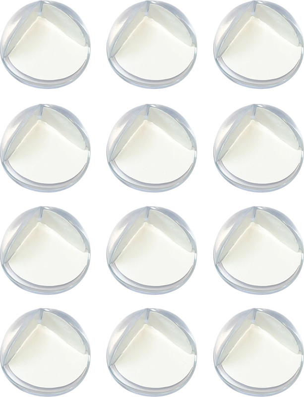 StarAndDaisy Baby Proofing Edge &Corner Guard,Round Shape Silicone Corner Protector,Set of 12(Transparent)