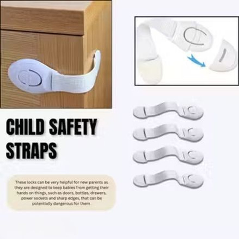 Lixora Safety child Locks for Drawers, Cabinets, Fridge, Cupboard Lock PACK OF 5(White)