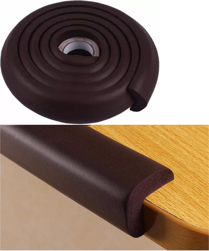 Mopslik Baby Proofing Safety Child Edge Protector Soft Corner Cushion Strip Guard 6.5 Ft(Brown)