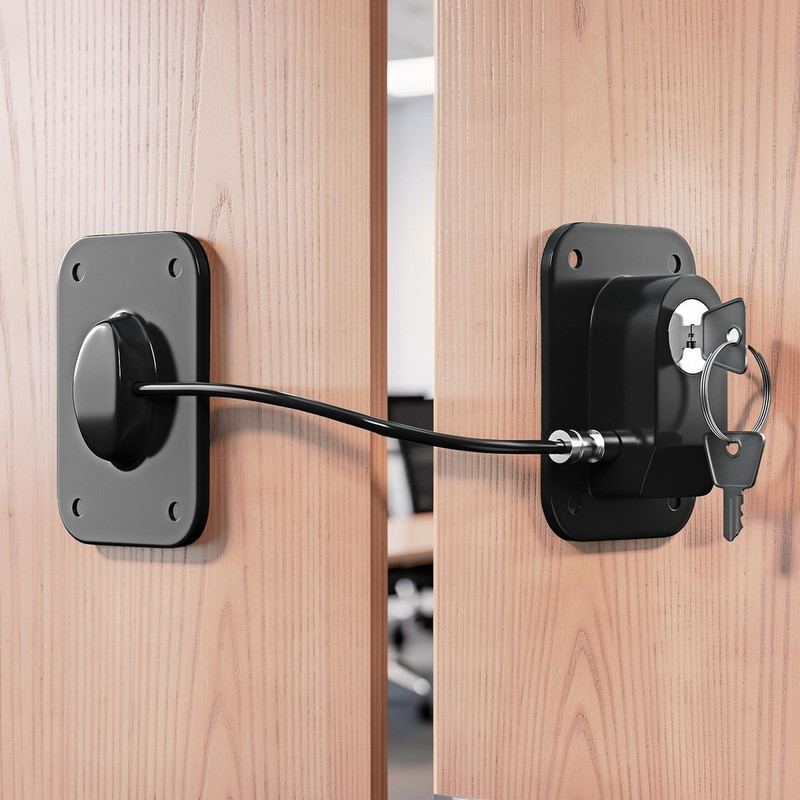 AshmakamMart Refrigerator Lock with Key Strong Cable Lock for Kids Safety(Multicolor)