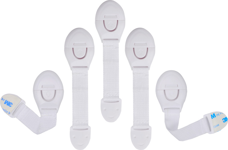 Lucksage Luckysage safety locks, Drawer/fridge/window locks for kids safety (5 pieces)(White)