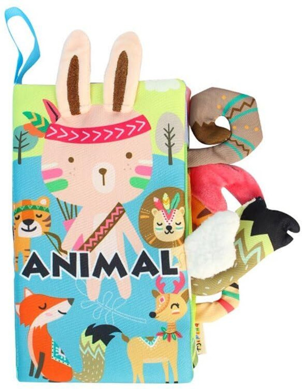 KolorFish Baby Fabric Book Learning Toy Months 0 3 6 12 Months,Sensory Soft 3D Ocean Rattle(Multicolor)
