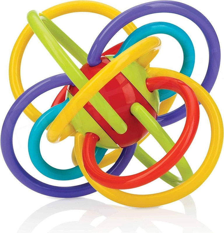 Magicwand Sensory Baby Teether Tube Ball Loopi Toy for New Borns (100% Safe & Non-Toxic) Rattle(Multicolor)