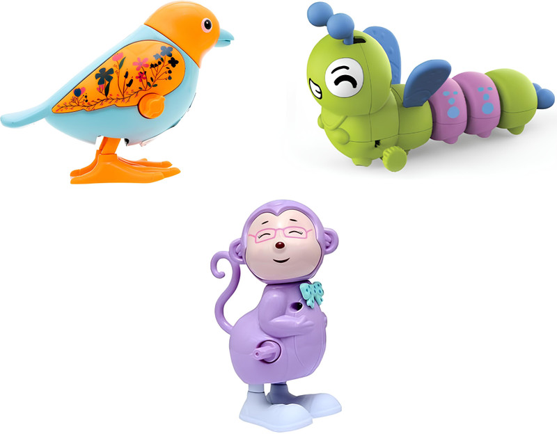 AMACO 3Pcs Mix Jumping Rabbit Bird Chicken Wind Up Key Operated Kids RattleToys G45 Rattle(Multicolor)
