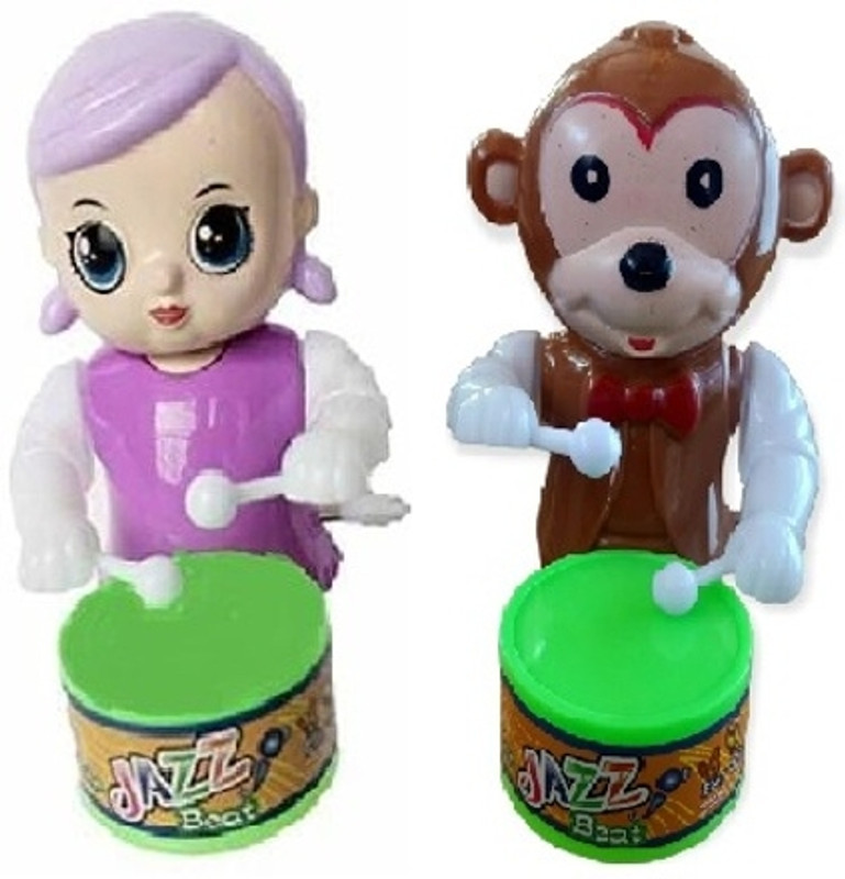 PRV TOYS Dancing Musical Drum Toy,Key Operated.Fun Toy for Kids Rattle(Multicolor)