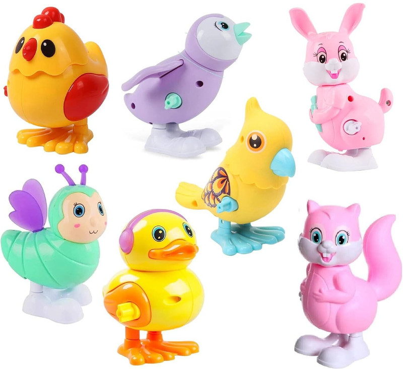 Kidzoy 3 Pcs Jumping Bird Wind Up Key Operated Colorful Bird Toys for Toddlers & Kids Rattle(Multicolor)
