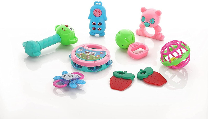 333MART Soft & Non-Toxic Kinder Rattle, Toys for New Born Babies, Rattles for Infants Rattle(Multicolor)