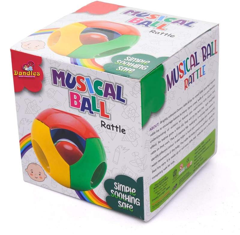 DANDLES Biggie Ball Rattle Toy for New Born, Babies Quality Toys Rattle(Multicolor)