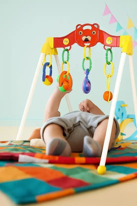 qamanta Play Gym for Baby with Hanging Rattles Rattle(Multicolor)