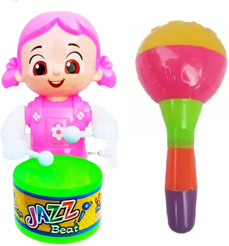 PRV TOYS Drummer Toy for Toddler Kids Birthday Gift Musical Ding Dong Rattle Toy. Rattle(Multicolor)