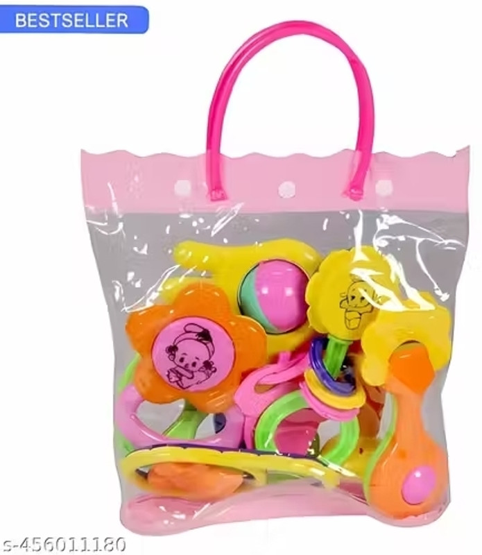 Mukul Non Toxic Set of 5 Attractive Rattles Rattle(Multicolor)