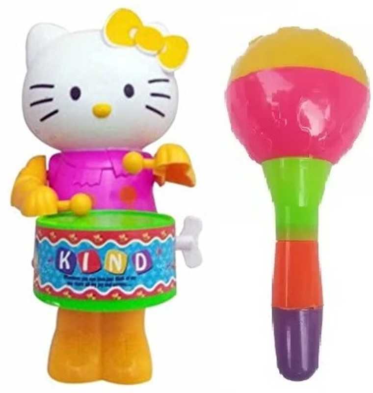 PRV TOYS Druming and Dancing Baby Rattle Wooden Musical Toys for Boys Girls Rattle. Rattle(Multicolor)