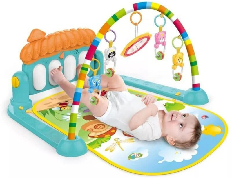 nilkanth Musical Keyboard Mat Piano Gym & Fitness Rack,Pack of 1 set Rattle(Multicolor)