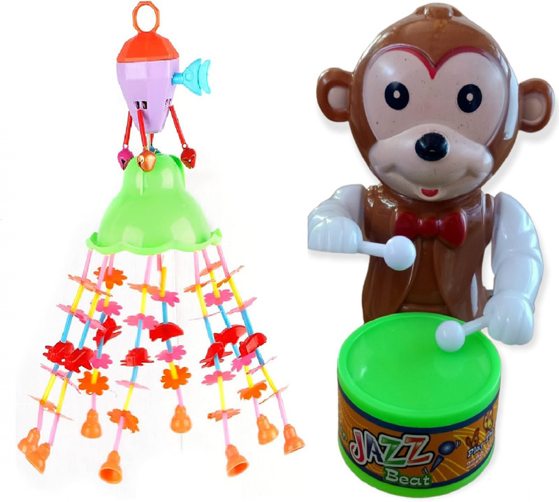 MS TOYS C MONKEY-JHO-02 Drummer Toy with Drumming and Dancing Action for Kids(Multicolor)