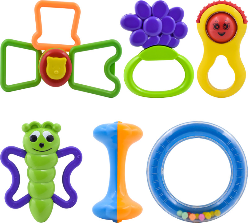 WISHKEY Plastic Non Toxic BPA Free Rattle(Multicolor)