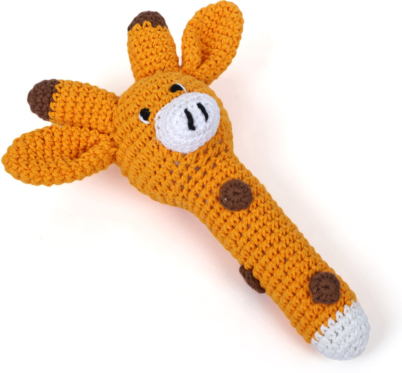 LOVE CROCHET ART Crochet Elephant Rattle Soft Toy for Infant, Kids & Baby, Early Age Gift Toys Rattle(Blue)