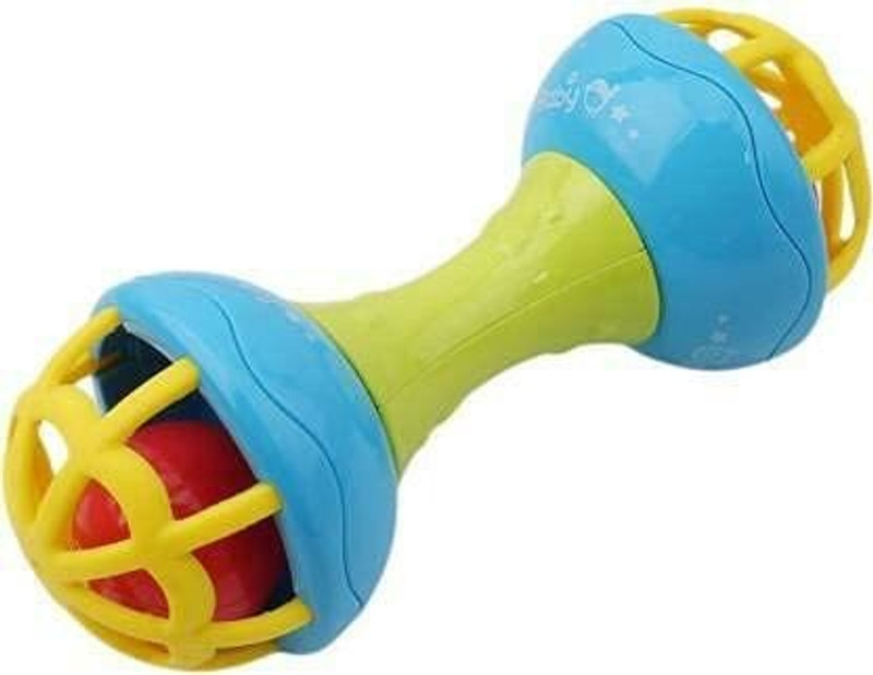 AKSHAR ABSOLUTE Best Colorful Dumbbell Rattle Rattle(Multicolor)