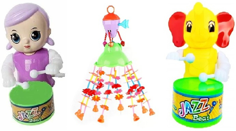 urmila enterprises Merry go Round for Infants no.11,Toy (Jhoomer) Soothing Sound with Drummer.ToyS.(Multicolor)
