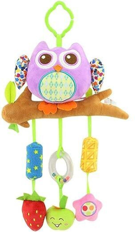 Smilebaby Owl Purple Rattle(Multicolor)