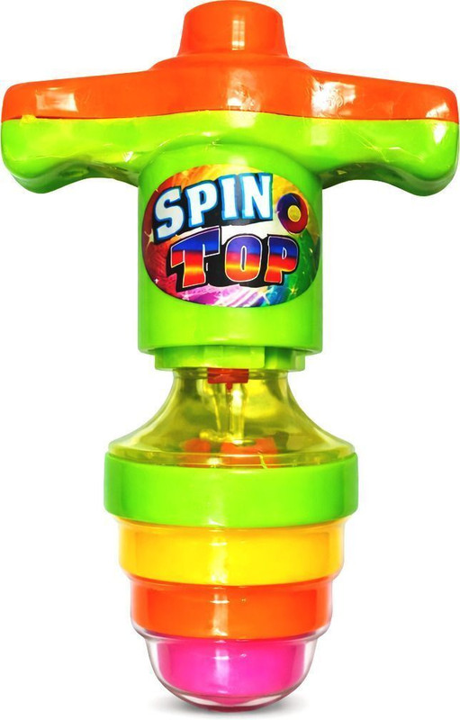 ct.trders Big Light Spin Top Toy with Launcher Colorful LED Spinning Top for Kids Rattle(Multicolor)