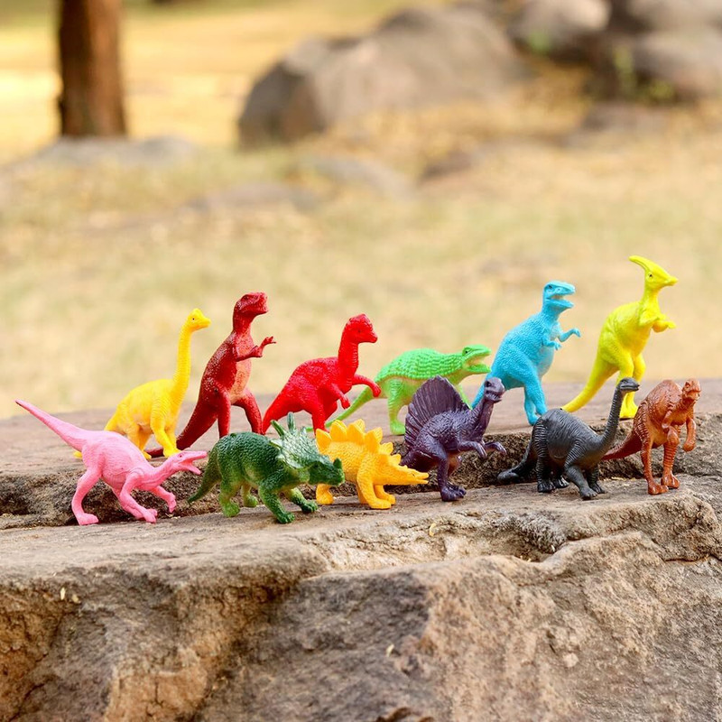 Kmc kidoz Dinosaur Toy Dinosaur Action Figure Kids Toys Realistic Small Model Size(Multicolor)