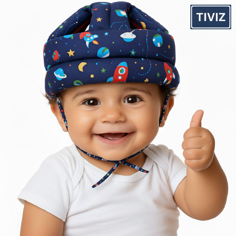TIVIZ Safety Baby Helmet(Black)