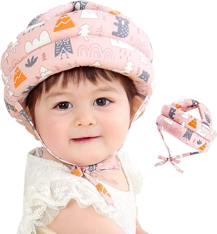 Firstnapy Safety Baby Helmet(MULTIPRINT Pink)