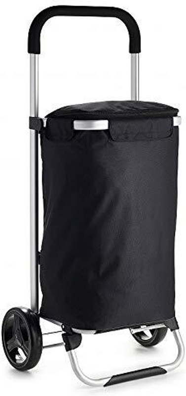 Inditradition Shopping Trolley Bag | Foldable Grocery Cart with Wheels,(36 Liter Bag) Baby Shopping Cart Cover(Black)