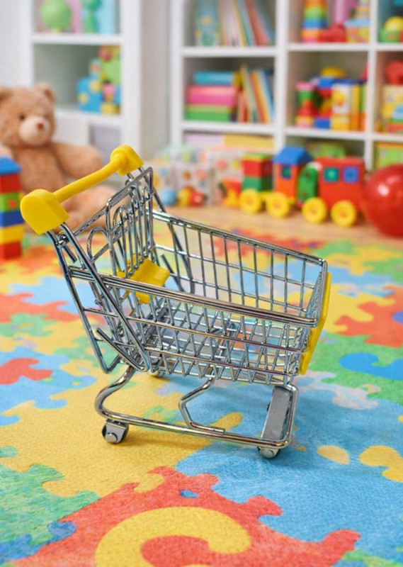 Habibimpex Kids trolley toy Baby Shopping Cart Cover(White)