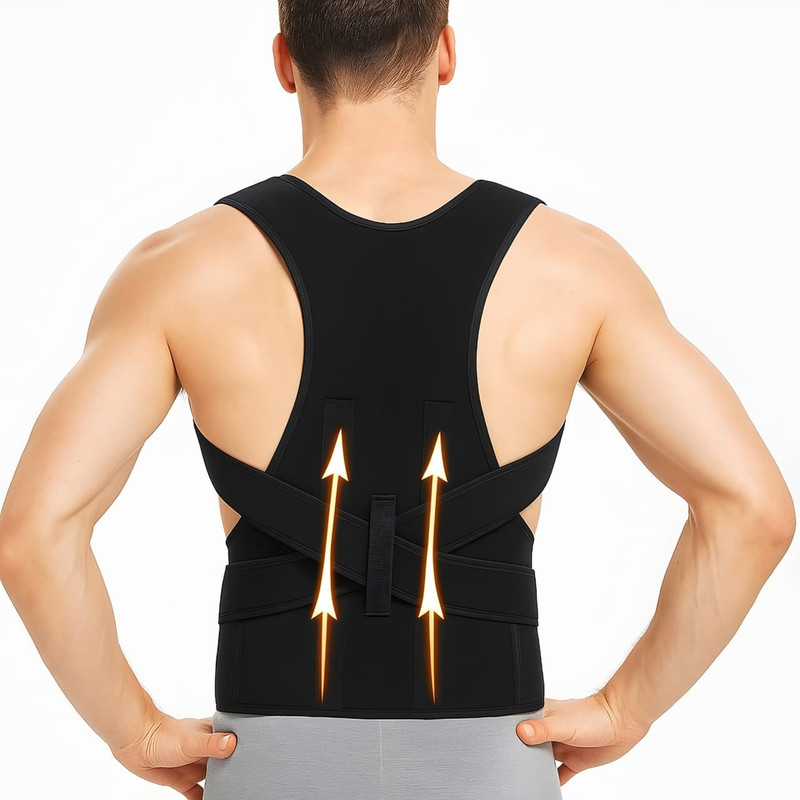 Tradezon posturecorrect-blk-01 Back and Spine Protector