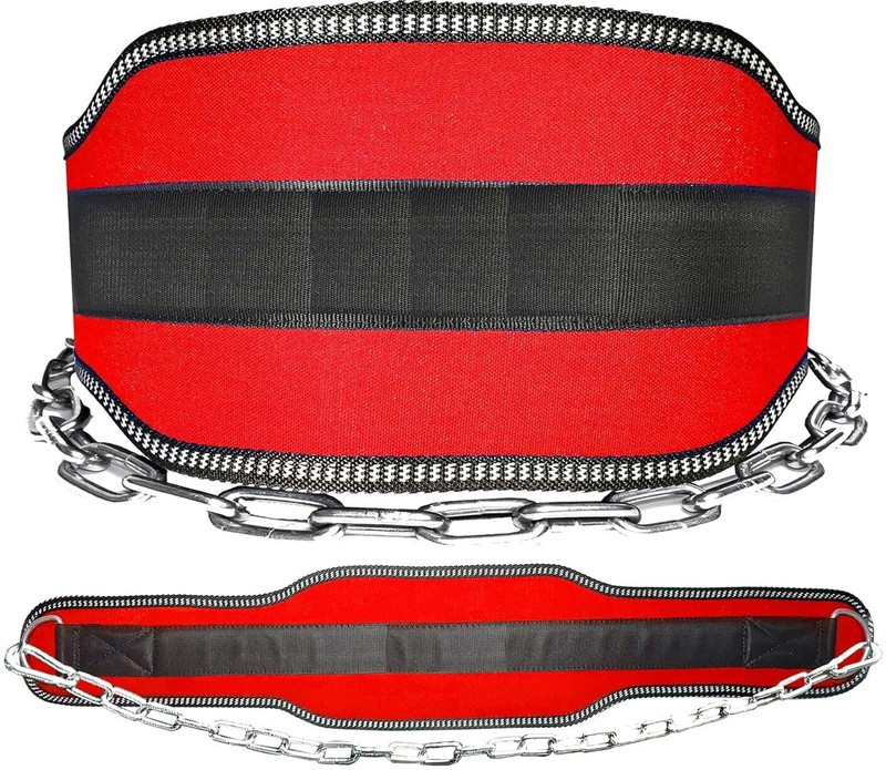 SACHISPORTS SACHI SPORTS DIP Belt with Steel Chain 36 INCHES Weighted Chain Back and Spine Protector