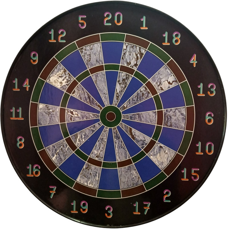 Velon Varahi Magnetic Dart Board Game with 4 Darts (2 Yellow, 2 Red) 8 throwing Backboard(Black)