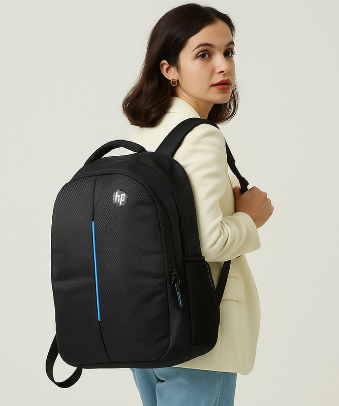 HP Waterproof Laptop Bag for Work, Travel & Everyday Professional Use 20 L Laptop Backpack(Black)