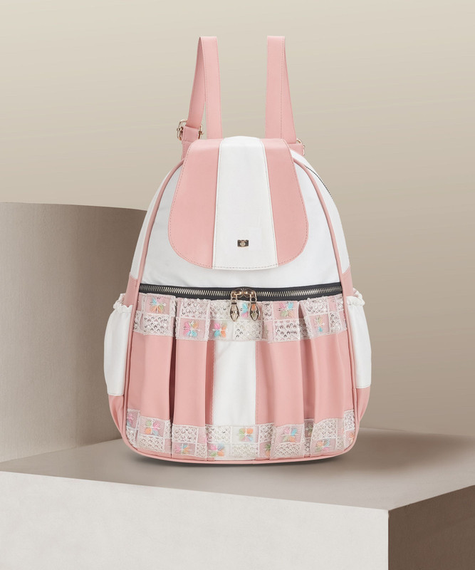 HouseOfCommon Attractive Women's Traveling Backpack 16 L Laptop Backpack(Pink, White)