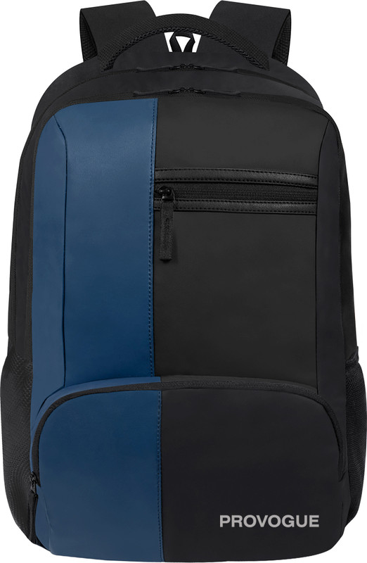 PROVOGUE Anti Theft Faux leather Water Resistant /Casual/Office/College Bag for Men/Women 31 L Laptop Backpack(Black, Blue)