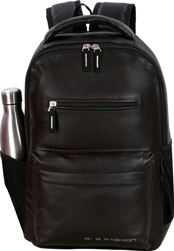 B-9 Fashion Premium Vegan Leather 25 L Laptop Backpack(Brown)