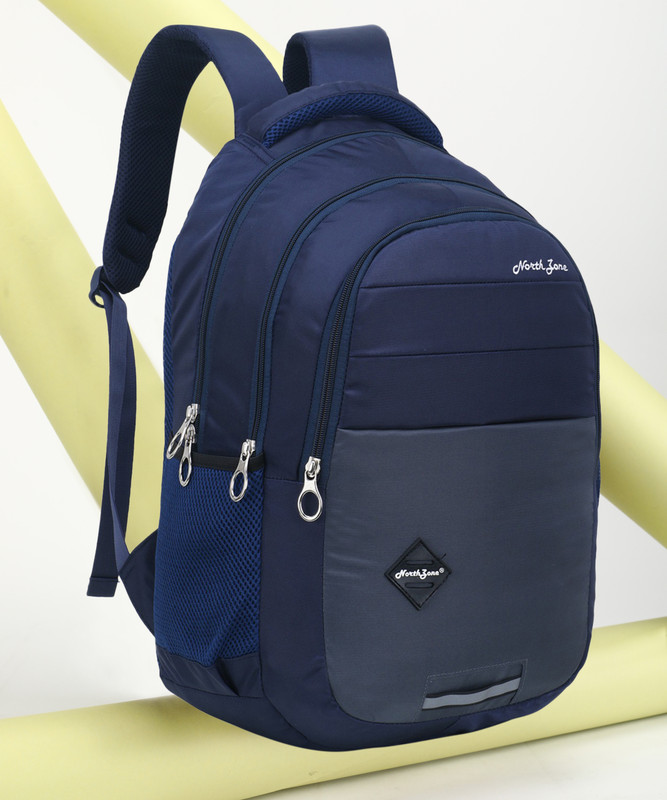 NorthZone Casual Waterproof Laptop Bag/Backpack for Men Women Boys Girls/Office School College Teens & Students with Rain Cover (18 Inch) (Navy) 30 L Laptop Backpack(Blue)