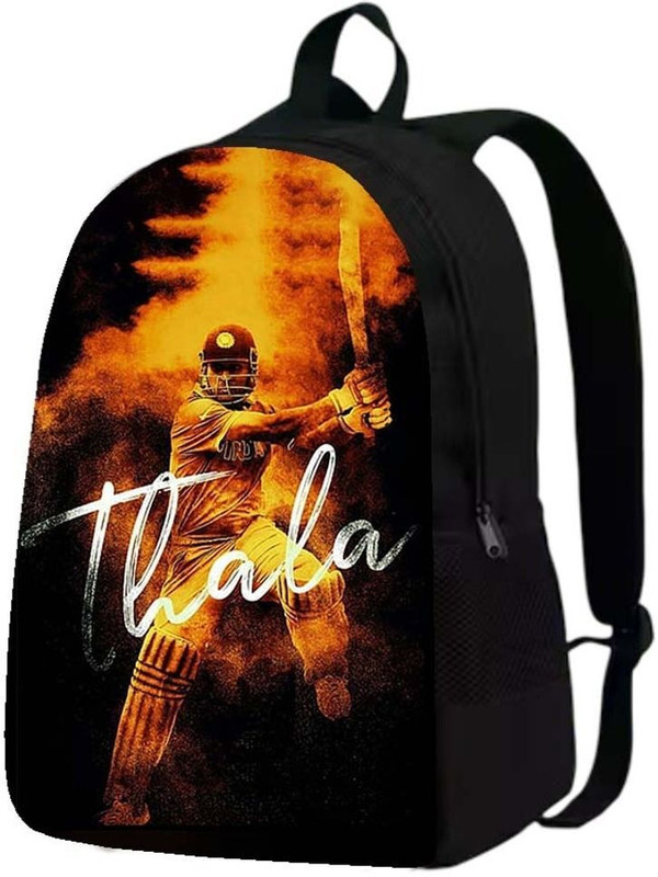 H-Hemes Front Printed Laptop Backpack I Side Bottle Pocket I 2 Years Warrnaty 18 L Laptop Backpack(Black)