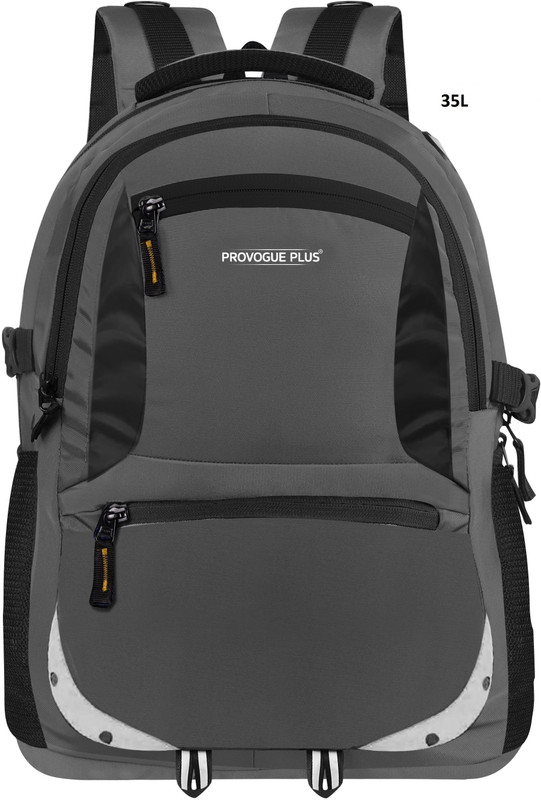 PROVOGUE PLUS Water Rasistant Fabric CRUISER Unisex Casual Office Bag with Reflective Strip 35 L Laptop Backpack(Grey)