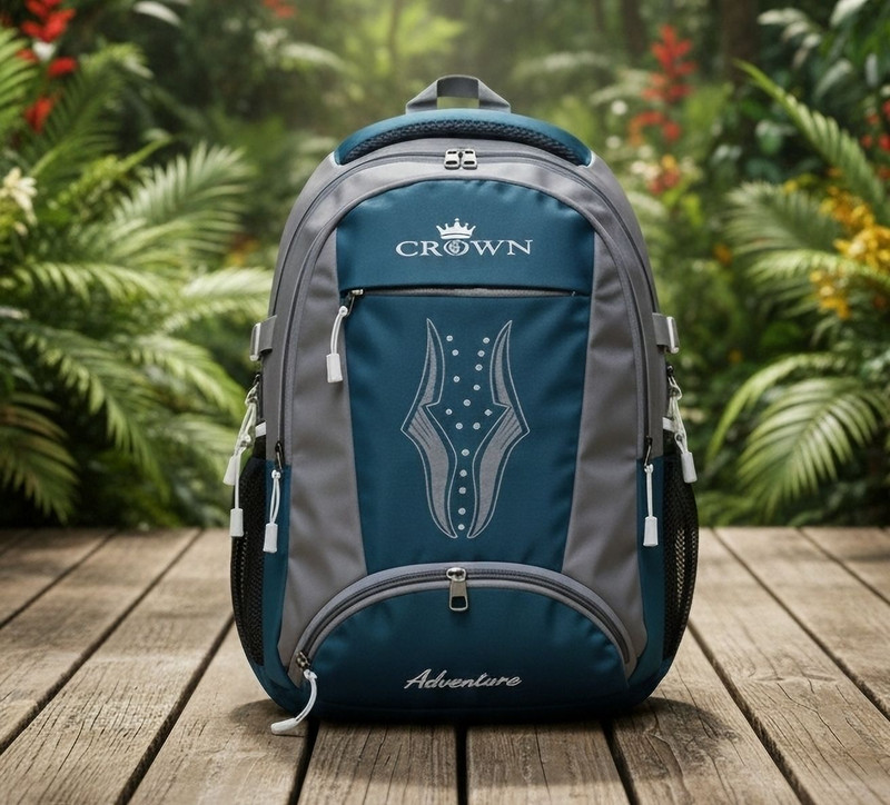 CROWN Large & Spacious Solid Design Bag for School & College & Laptop 35 L Backpack(Multicolor)