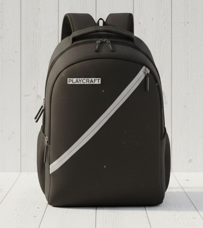 PlayCraft Cross zip_01 25 L Laptop Backpack(Black, Blue)
