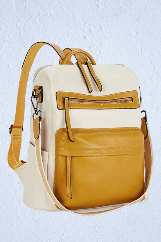 MomsyStore Leather Backpack Purse For Girs and Women For Office and Travel 24 L Backpack(White)